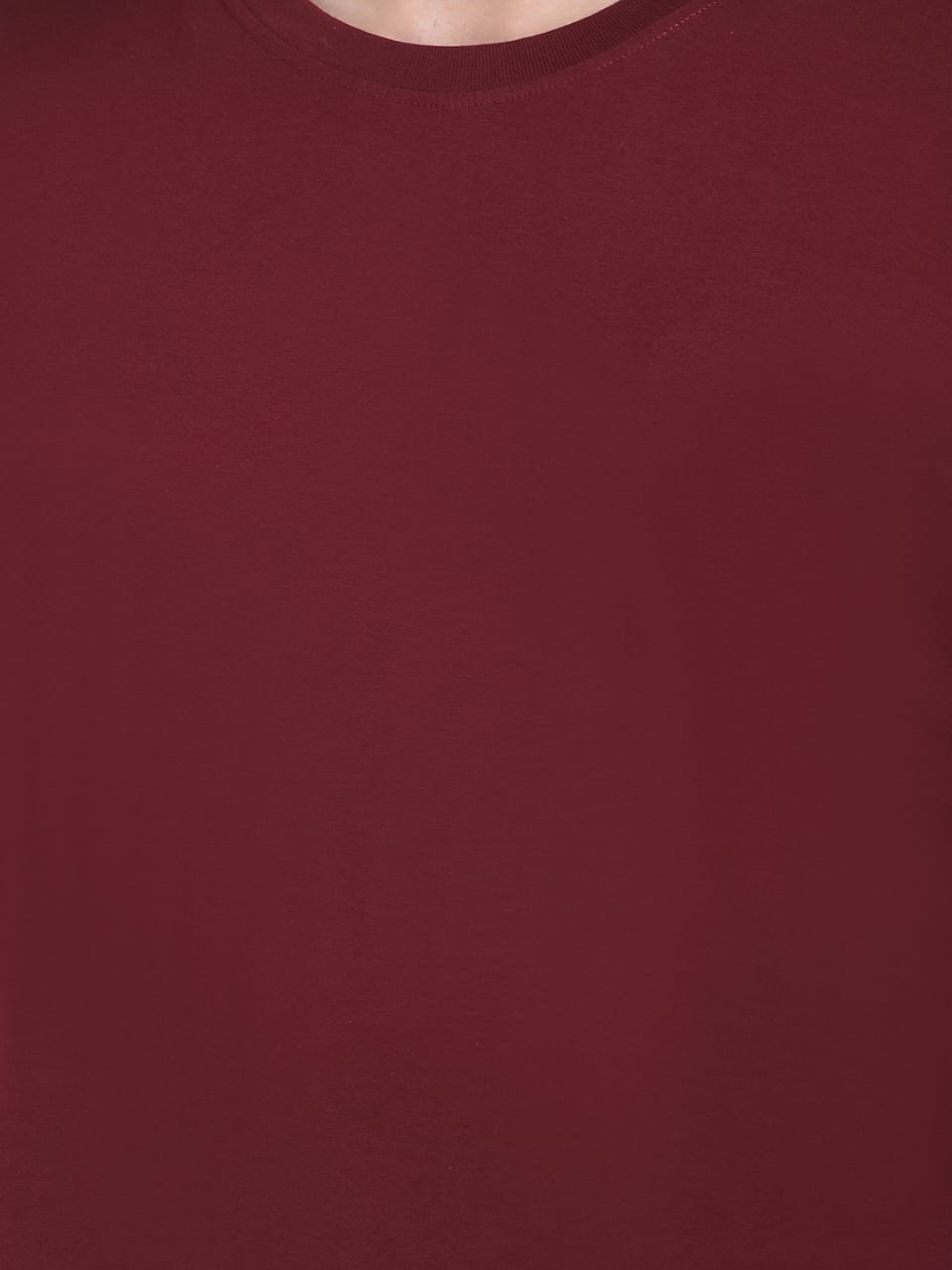 Men's Maroon Oversized Plain T-shirt