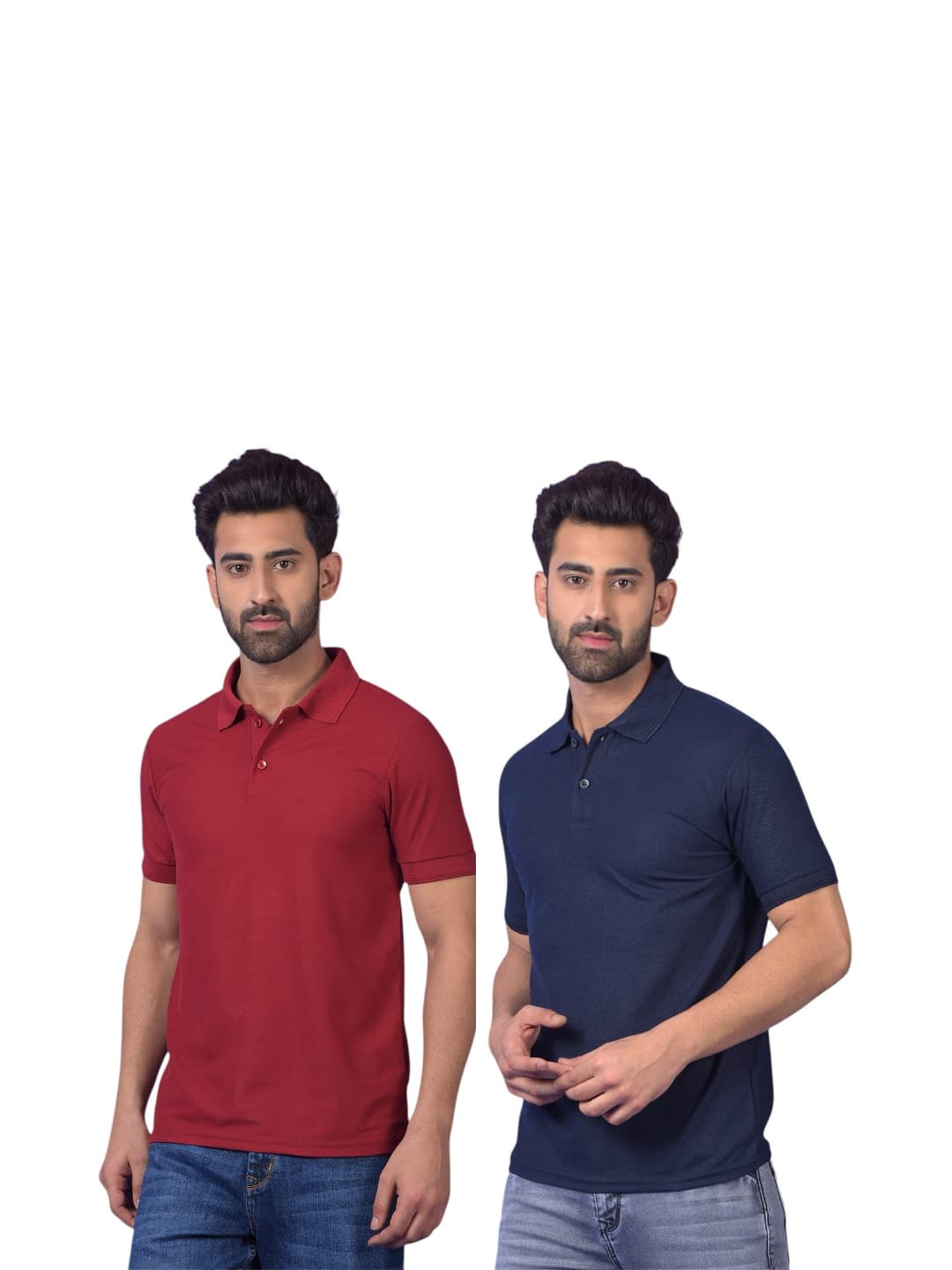 ROYAL MAROON+NEVY POLO COMBO