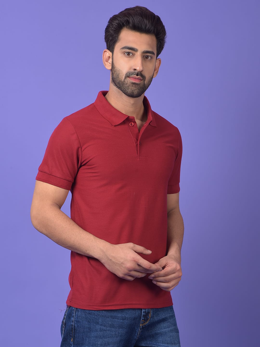 ROYAL MAROON+BLACK POLO COMBO