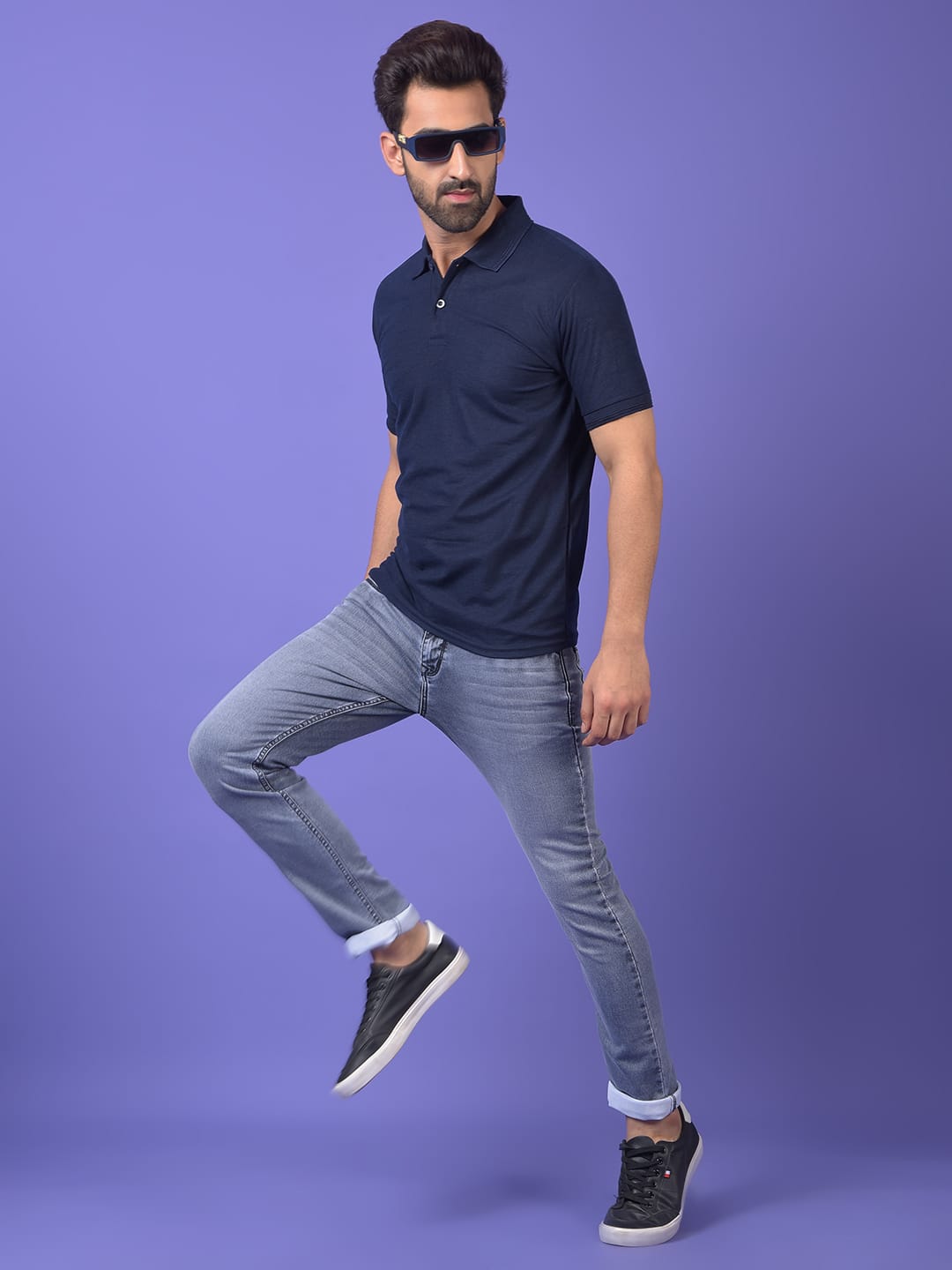 ROYAL BLACK+NEVY POLO COMBO