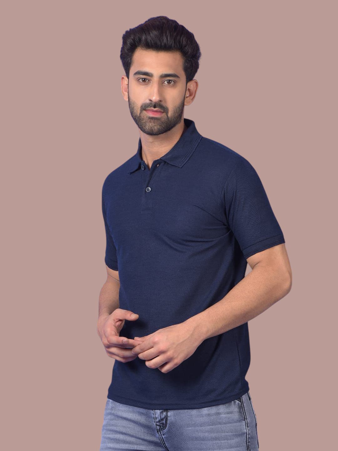 ROYAL BLACK+NEVY POLO COMBO