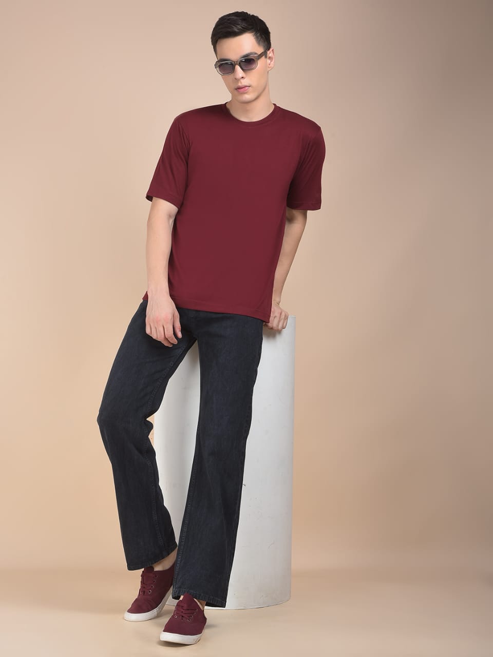 Light Black Straight Fit Jeans for Men