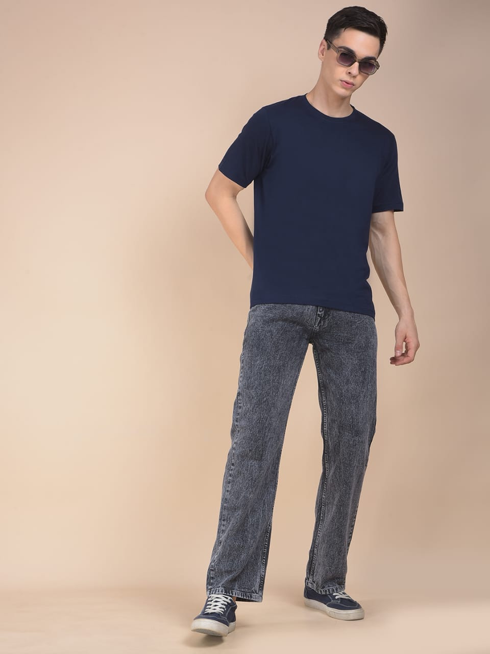 Men's Navy Blue Oversized T-shirt