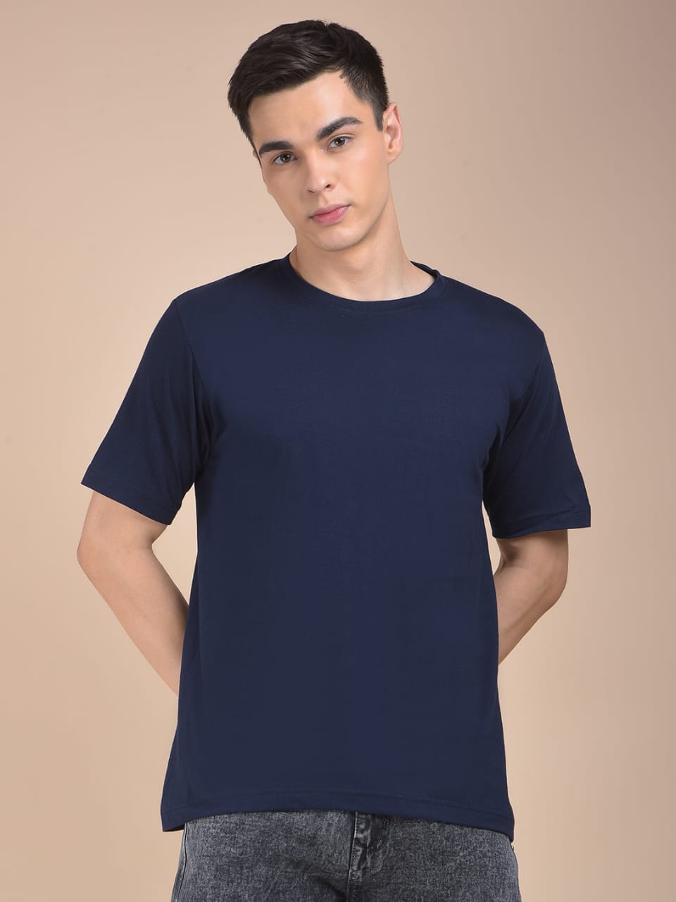 Men's Navy Blue Oversized T-shirt
