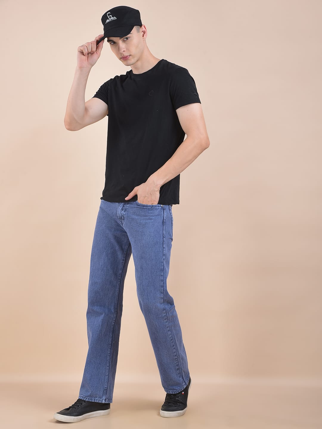 Blue Straight Fit Jeans for Men