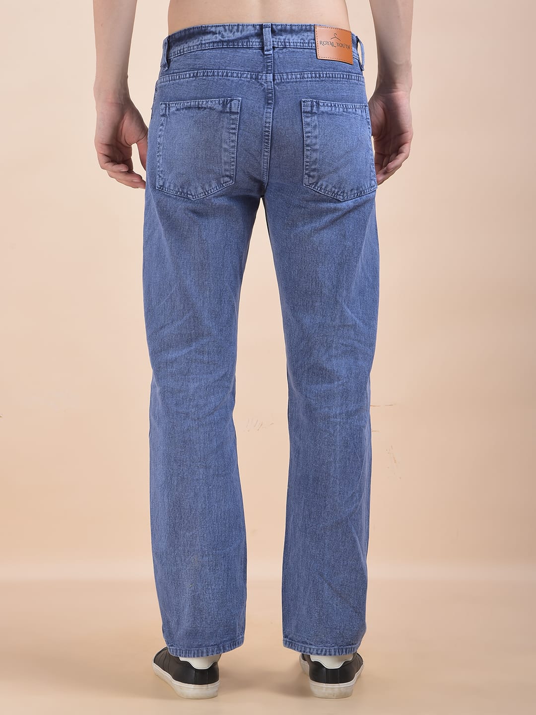 Blue Straight Fit Jeans for Men