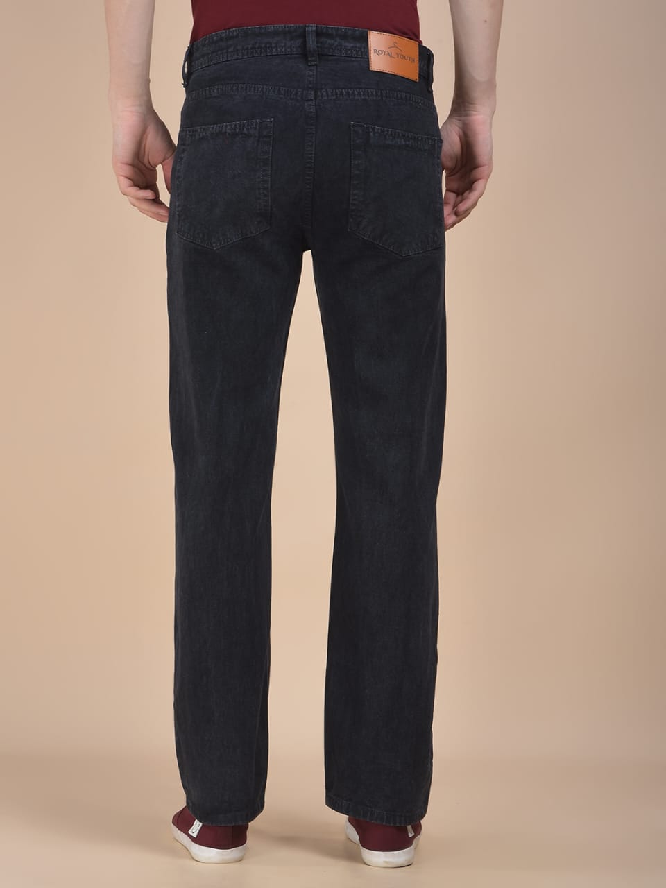 Light Black Straight Fit Jeans for Men