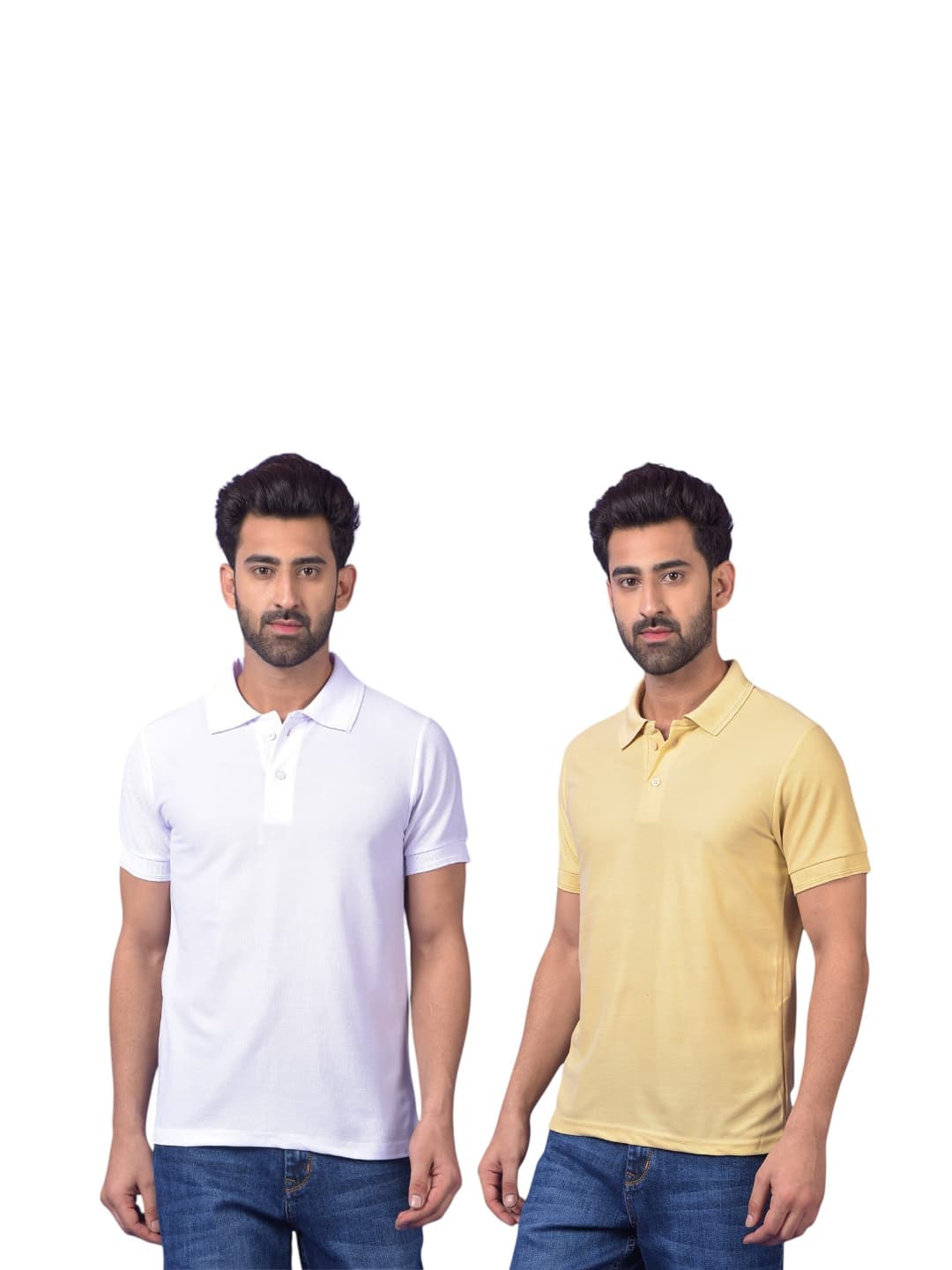 ROYAL WHITE+BEIGE POLO COMBO
